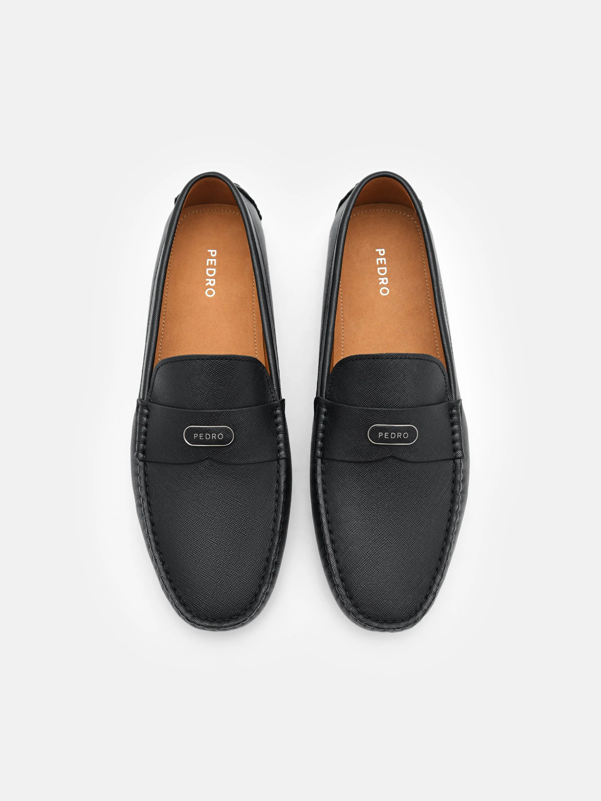 Embossed Leather Driving Shoes - Image 4