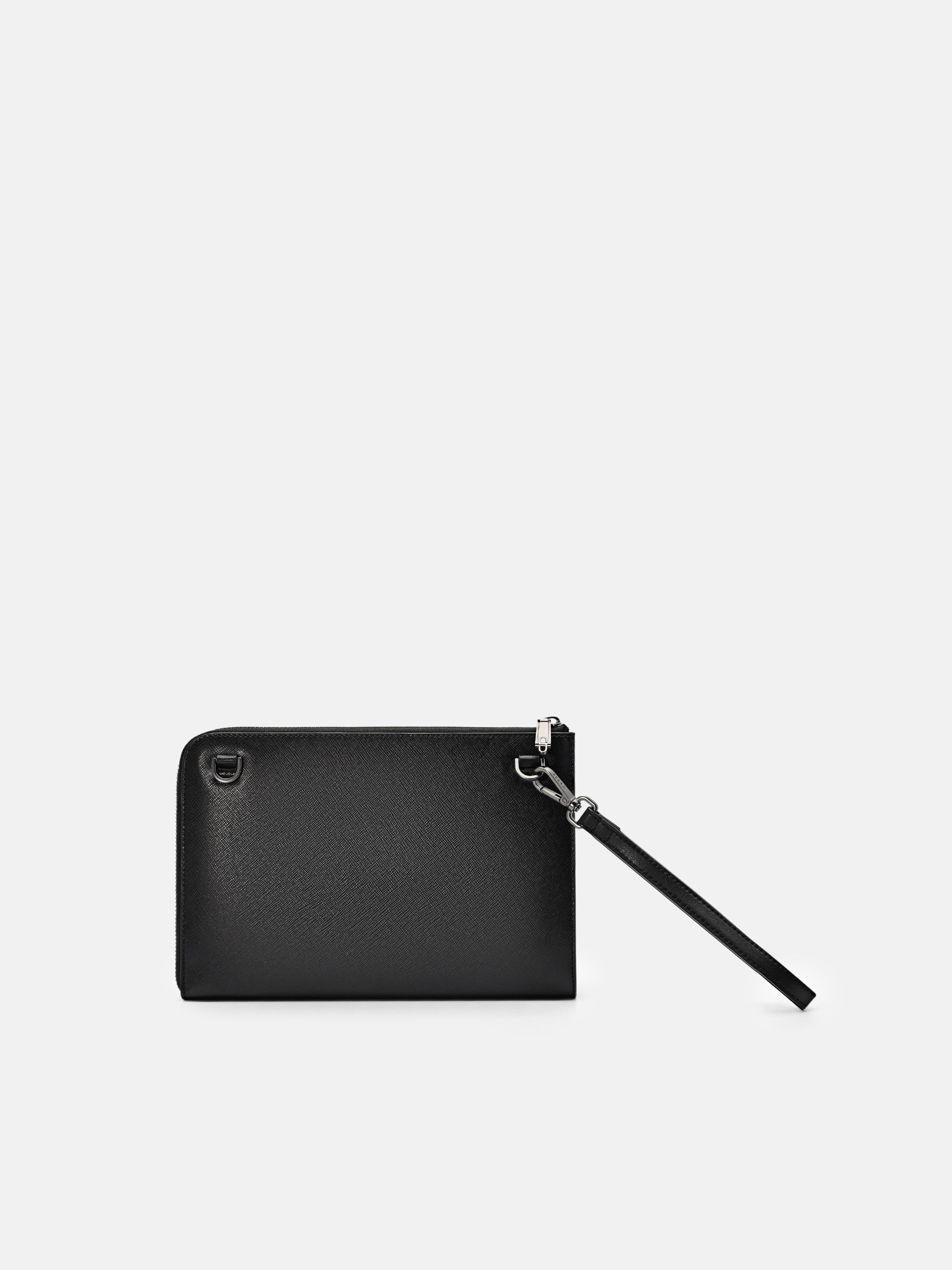 Embossed Leather Clutch Bag - Image 4