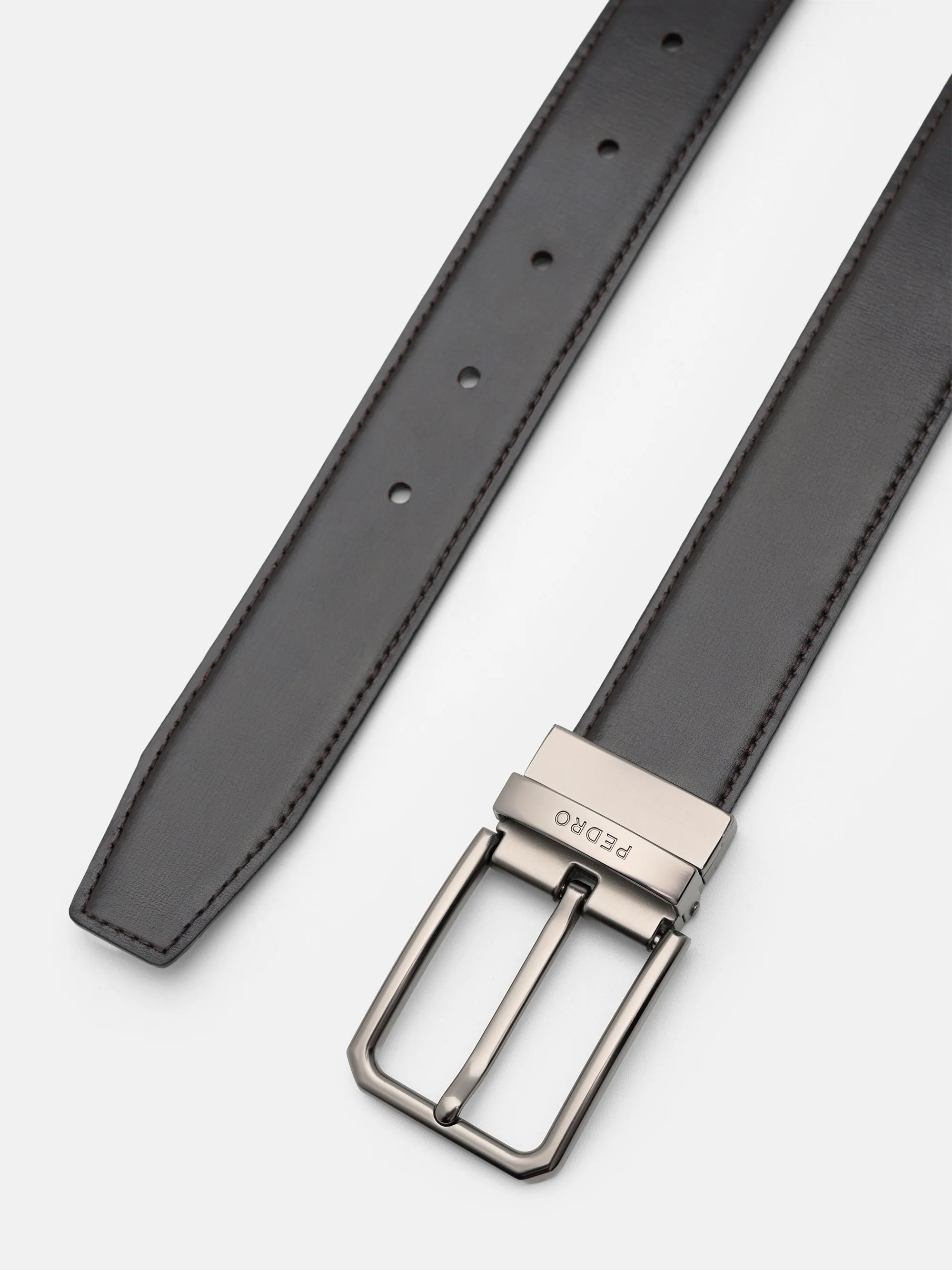 Leather Reversible Pin Belt - Image 4