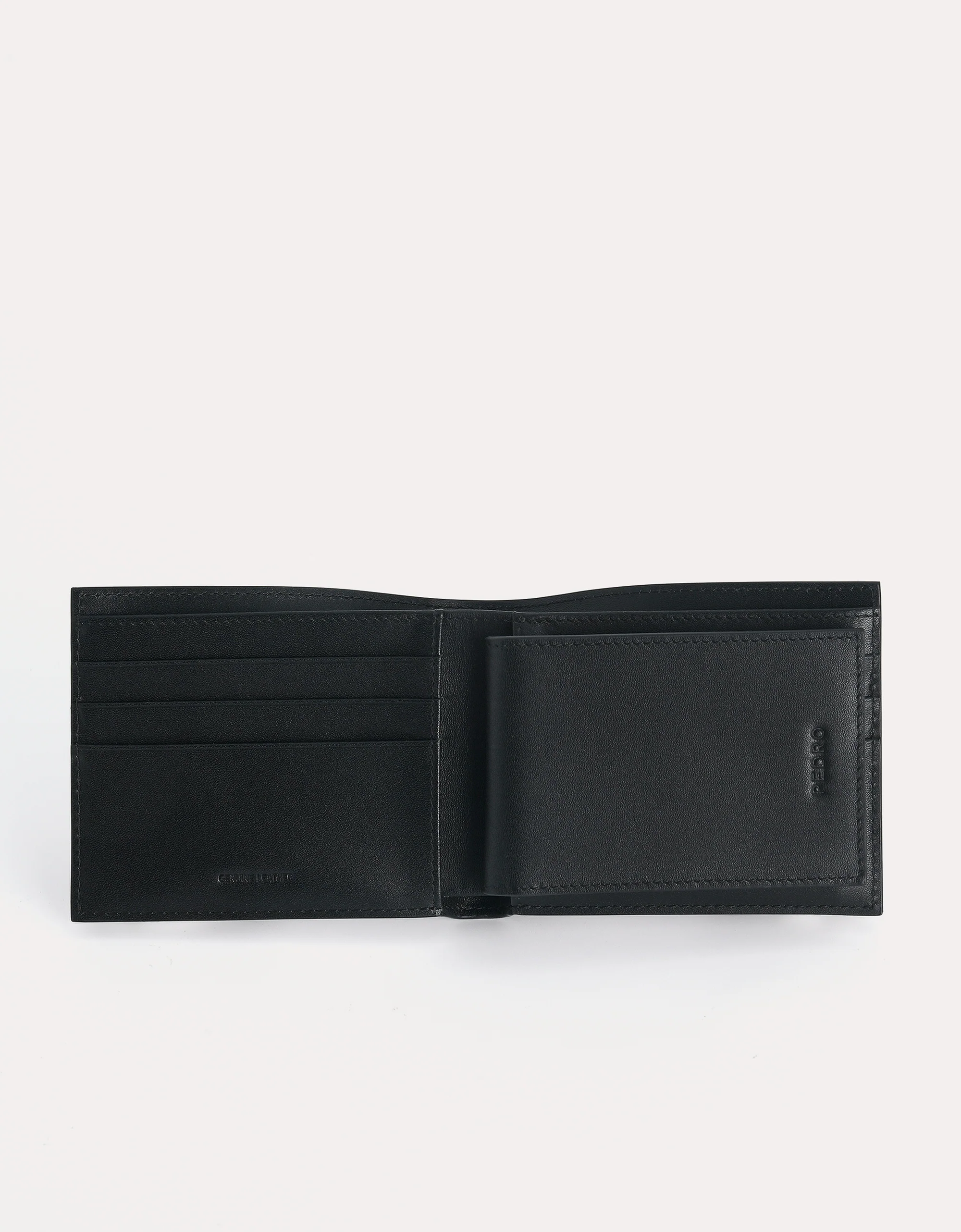 Textured Leather Bi-Fold Wallet with Insert - Image 5