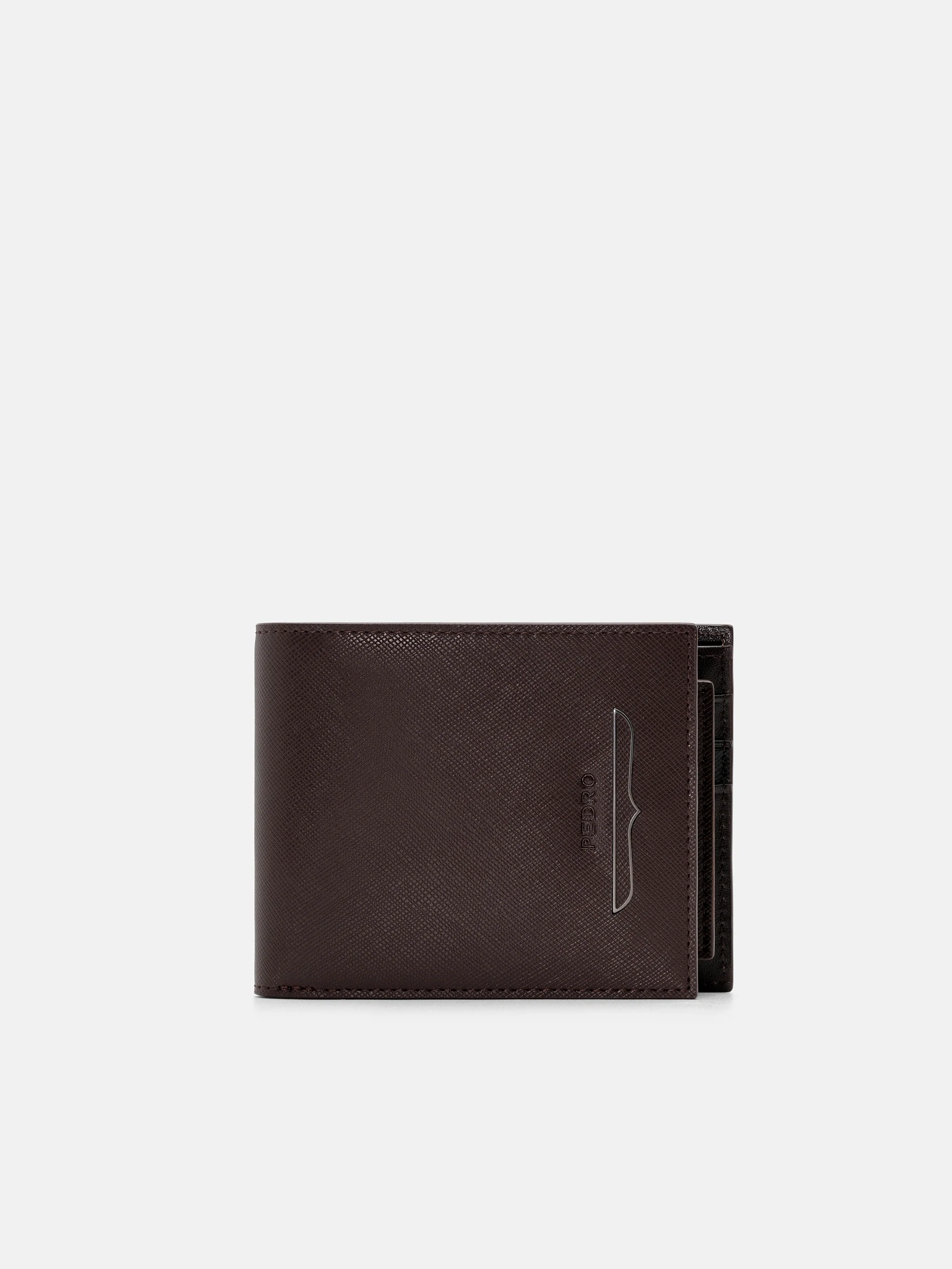 Saffiano Leather Bi-Fold Wallet with Insert