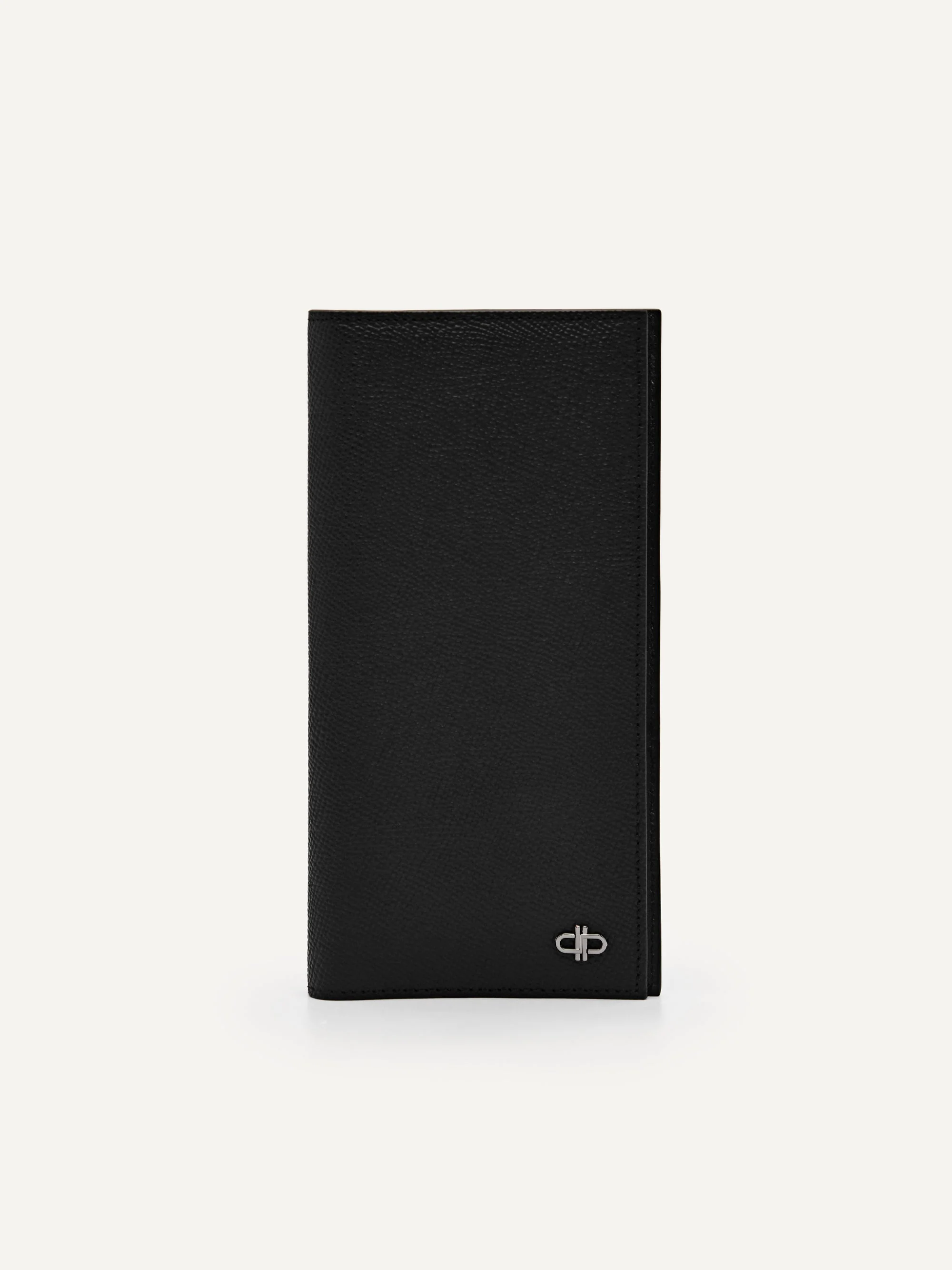 Embossed Leather Long Wallet