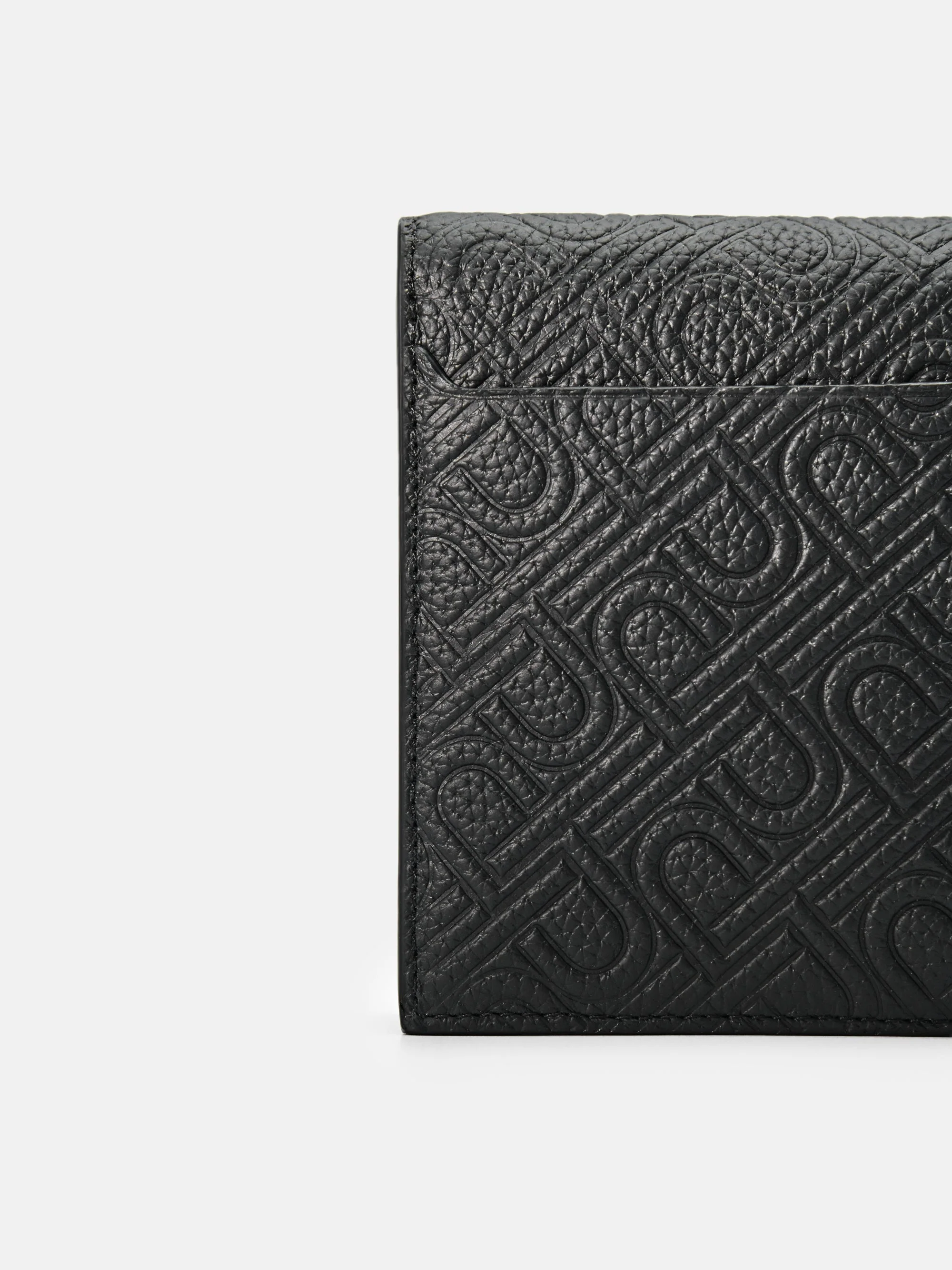 Embossed Leather Bi-Fold Wallet with Insert - Image 4