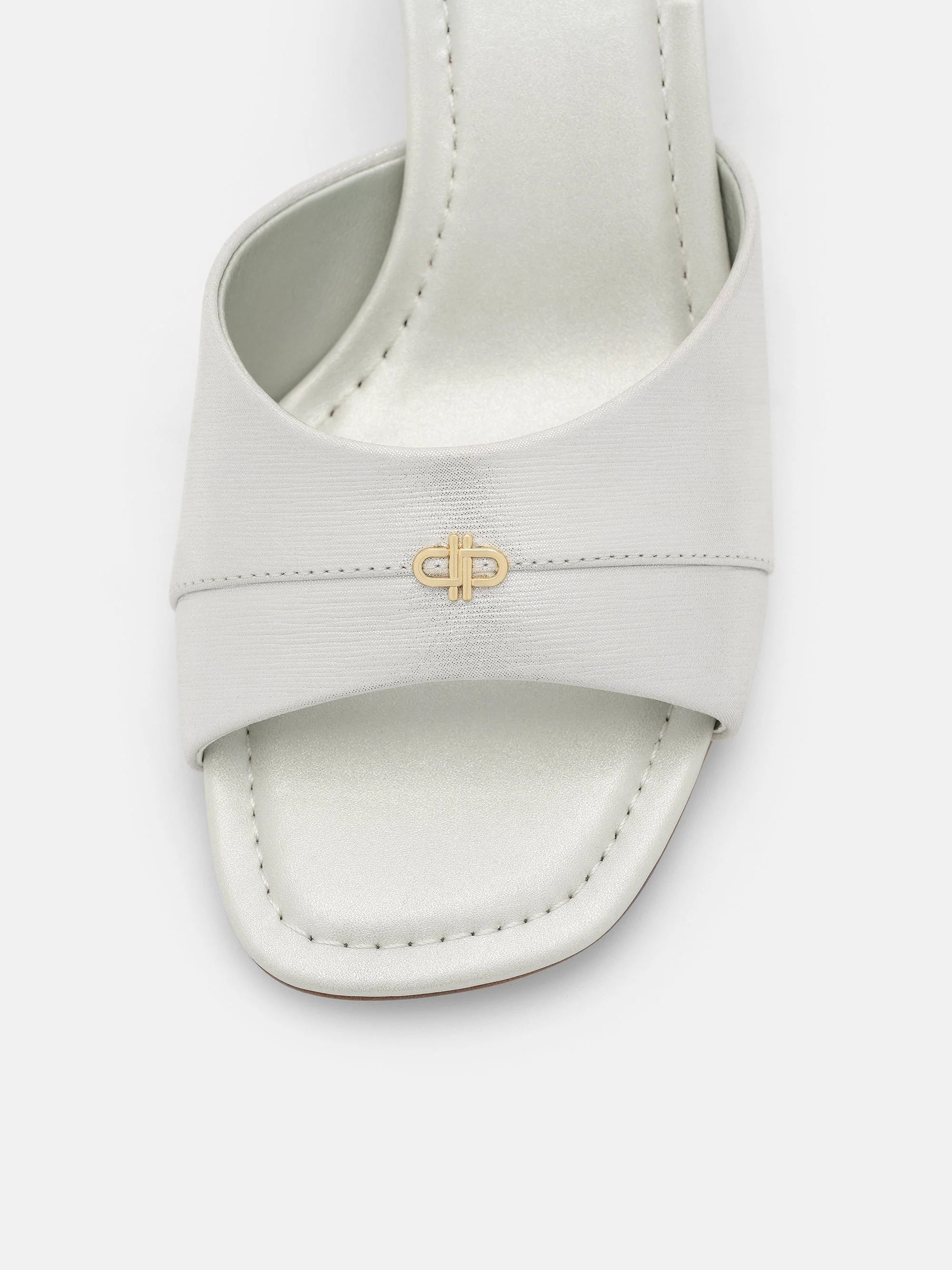 Leather Wide-Band Heel Sandals - Image 5