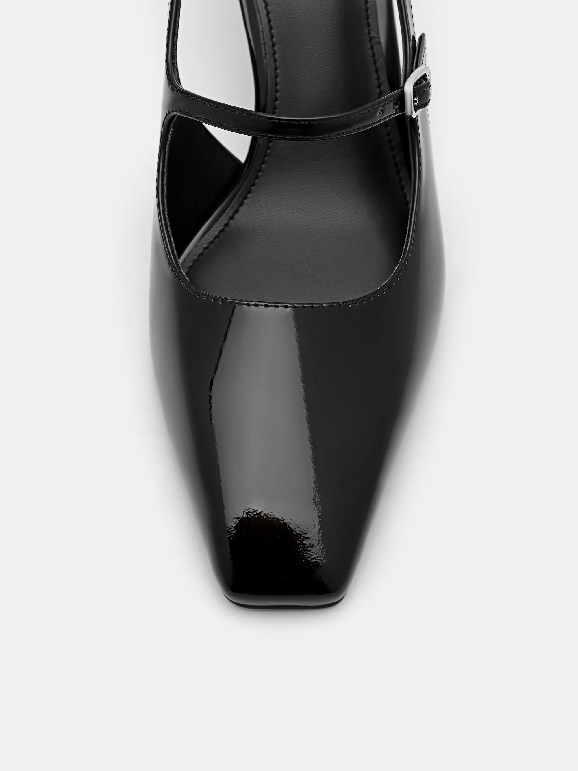 Leather Slingback Heel Pumps - Image 5
