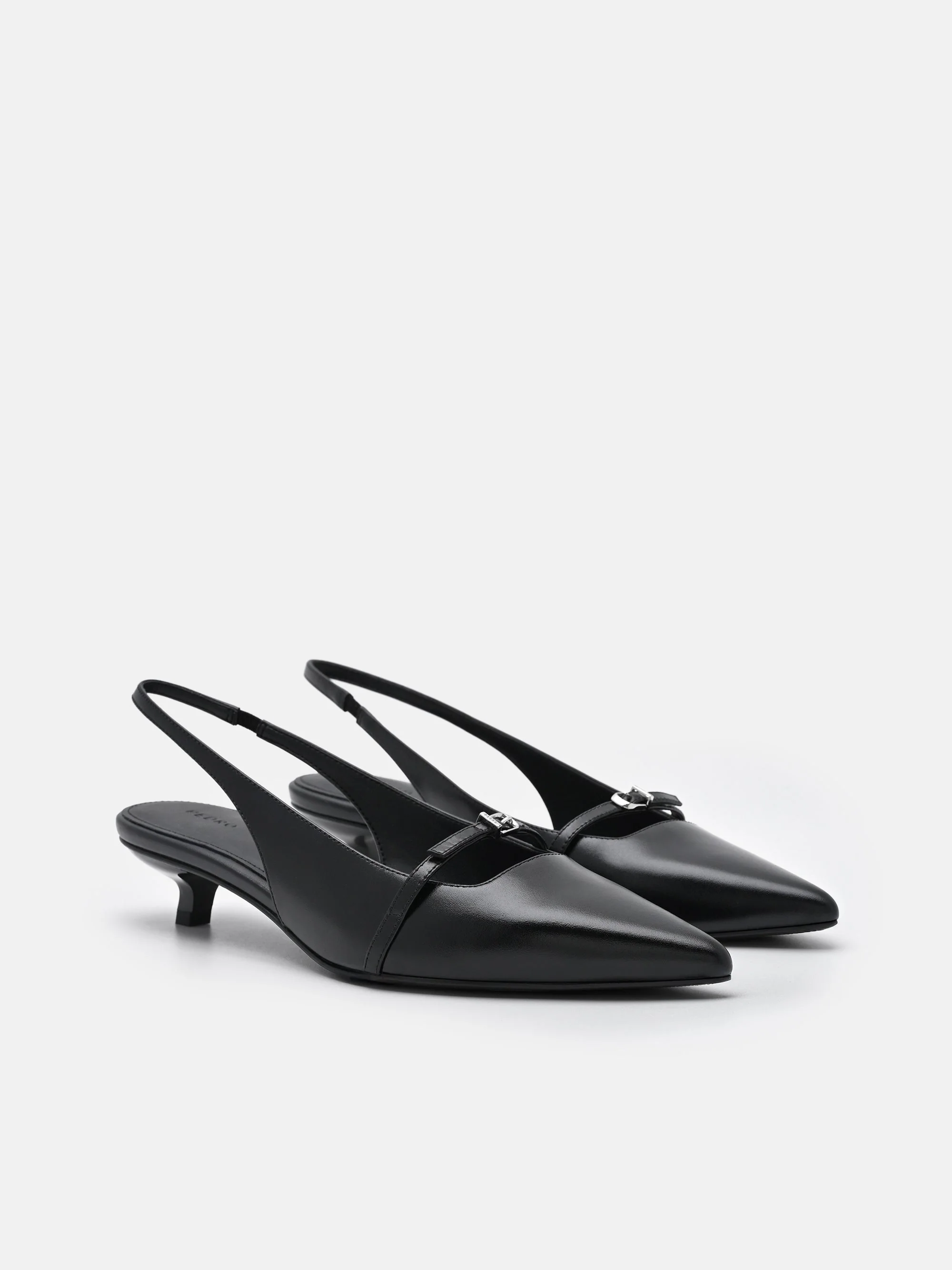 Maggie Leather Slingback Heel Pumps - Image 2