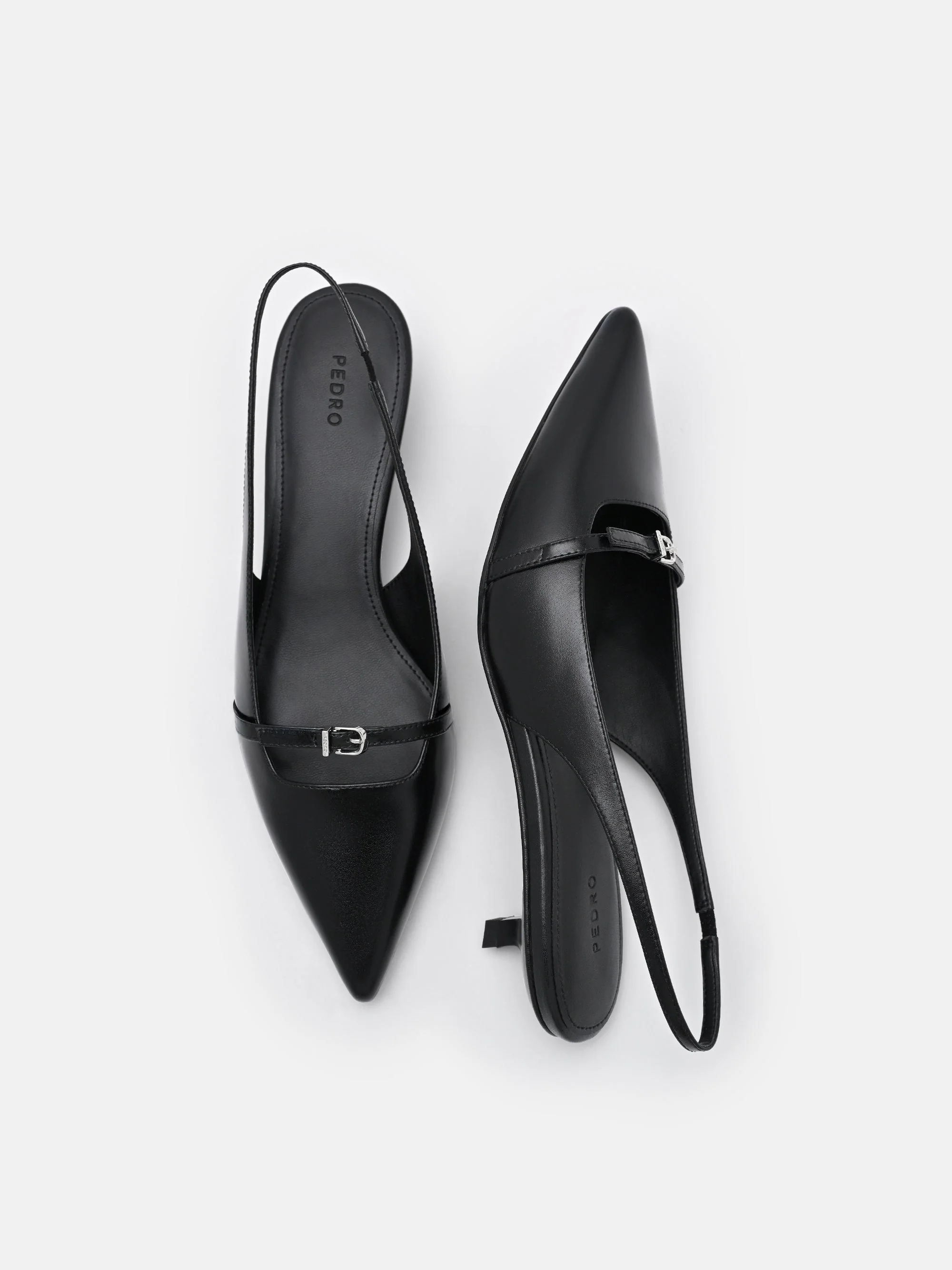 Maggie Leather Slingback Heel Pumps - Image 5