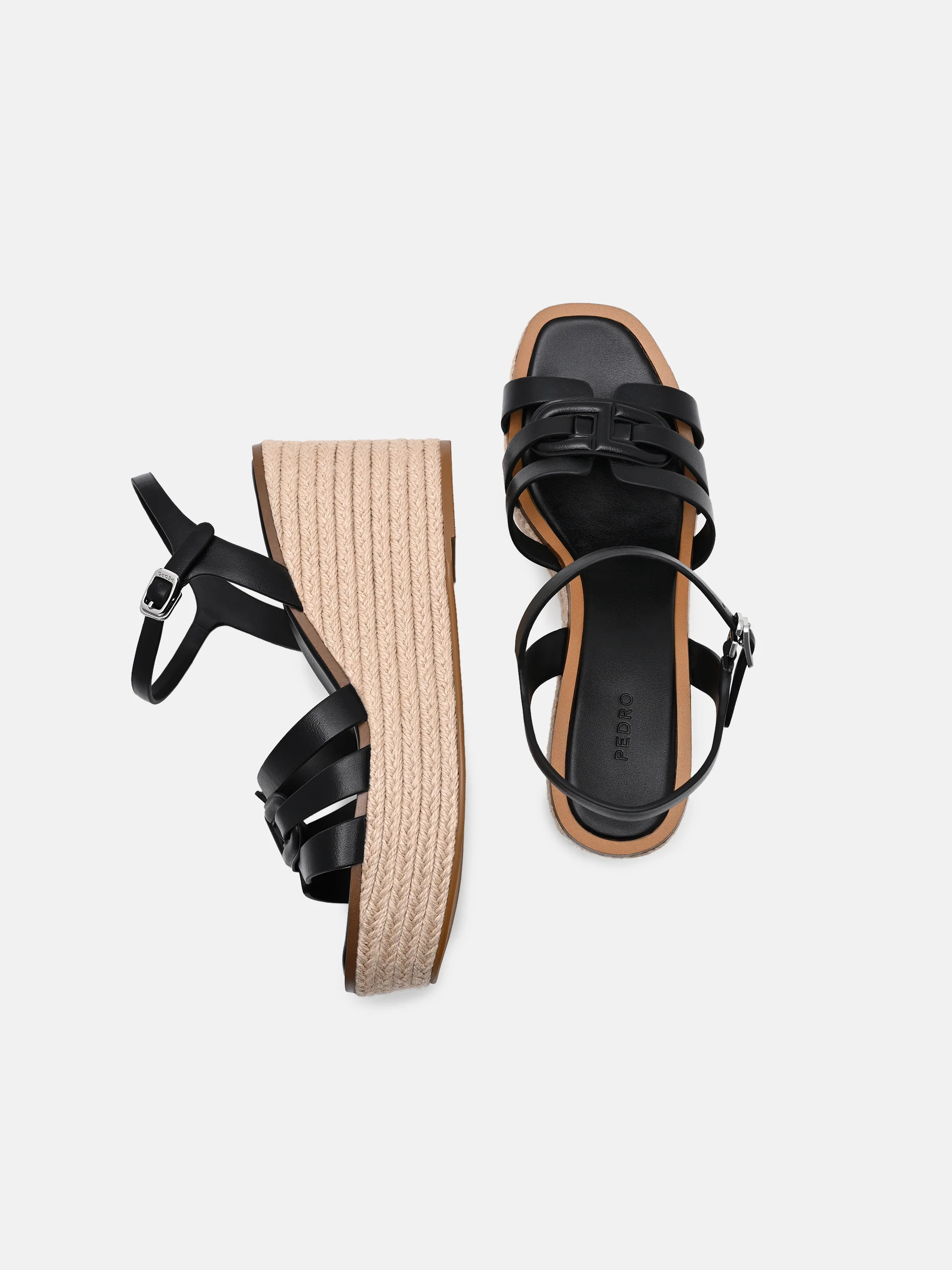 Carmel Leather Wedge Sandals - Image 10