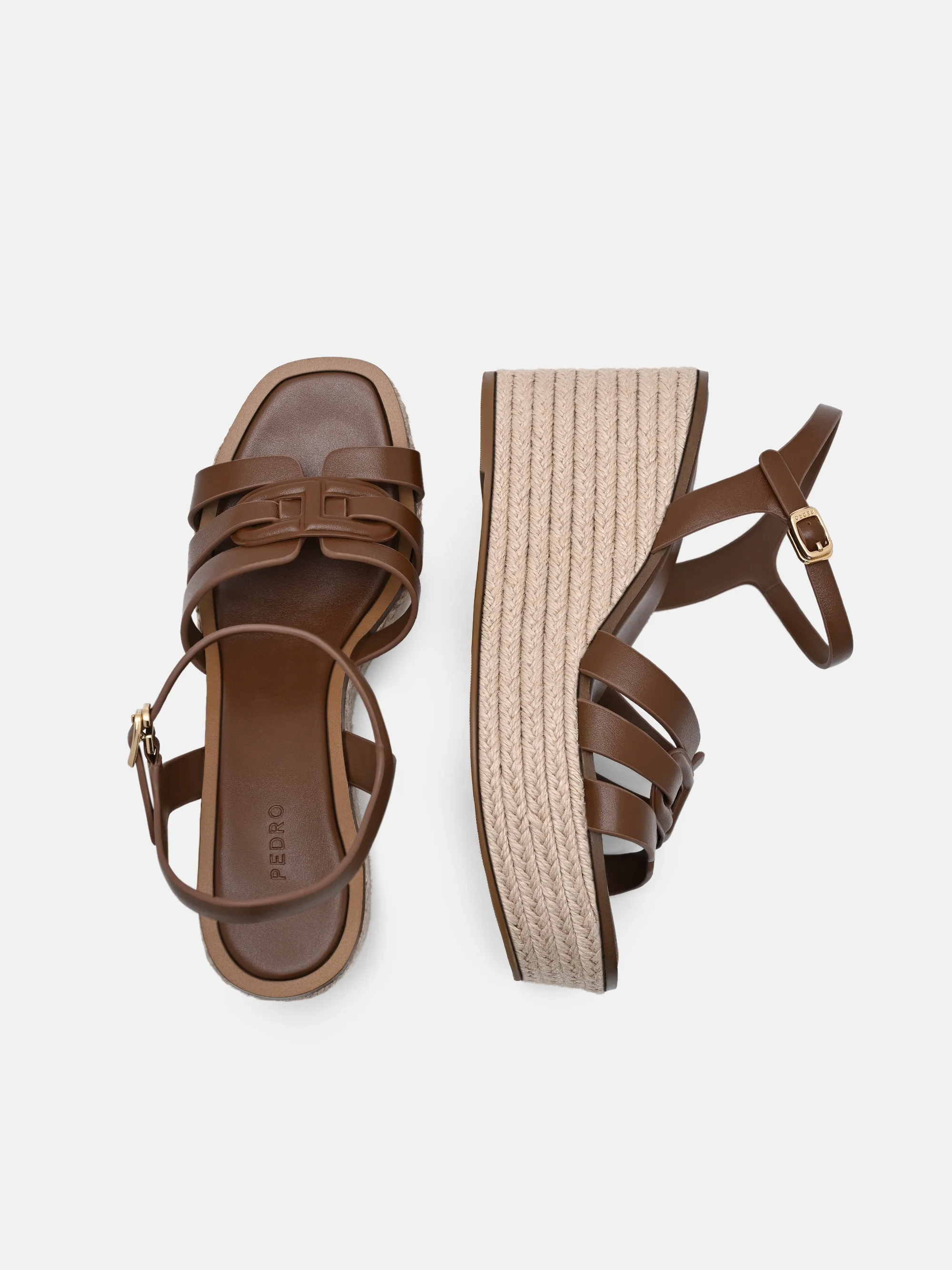 Carmel Leather Wedge Sandals - Image 5
