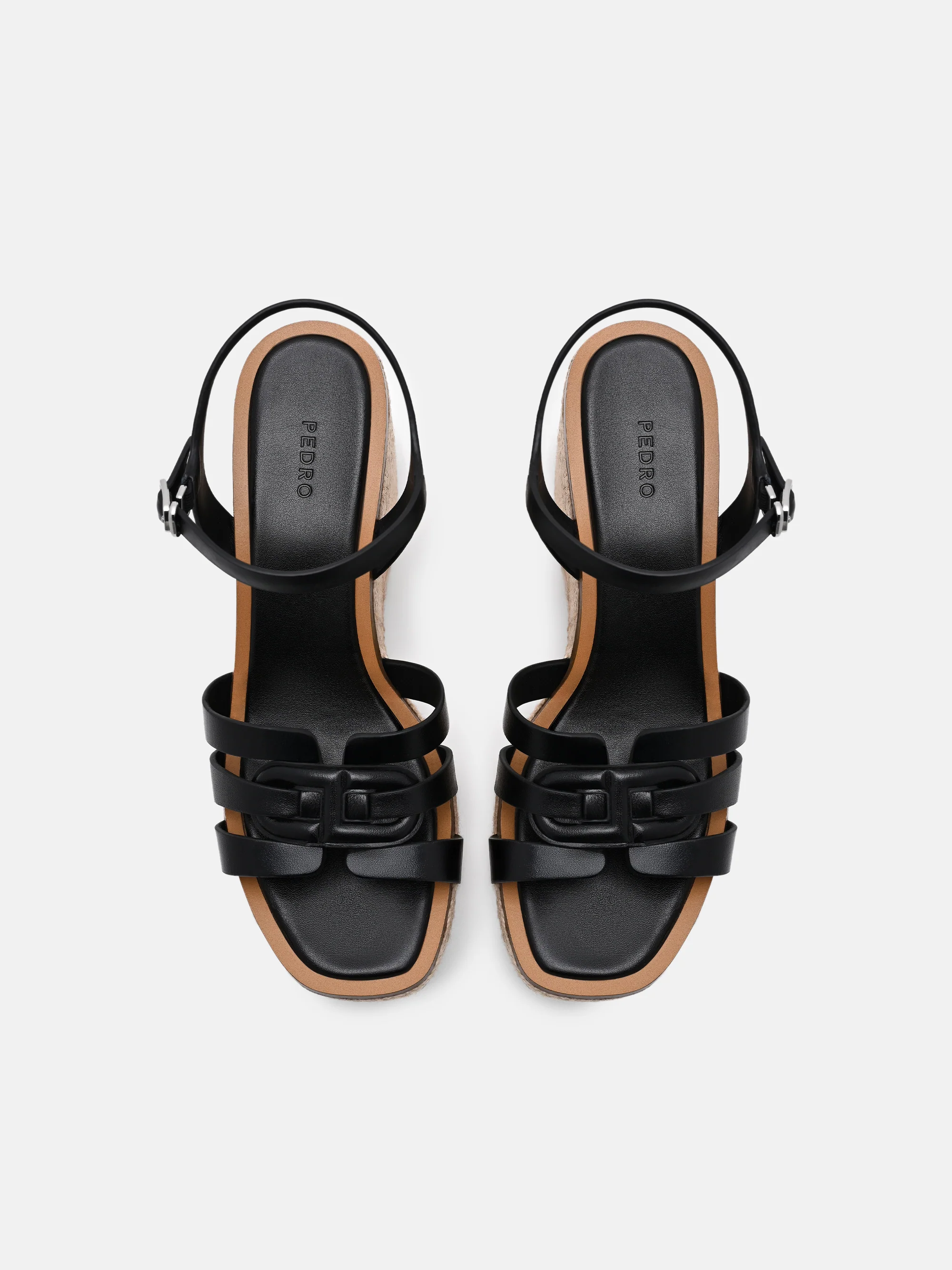 Carmel Leather Wedge Sandals - Image 8