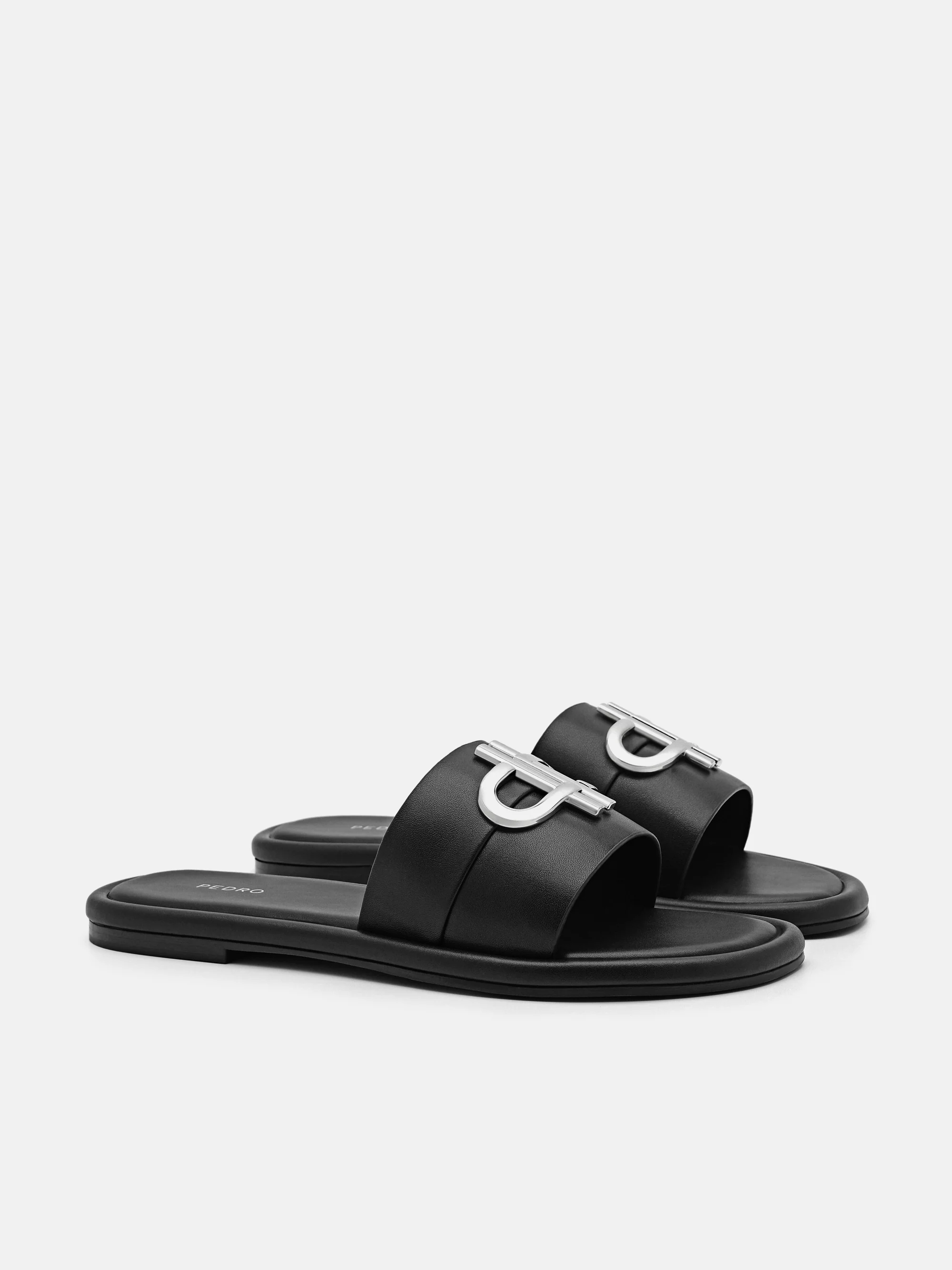 PEDRO Icon Leather Slide Sandals - Image 2