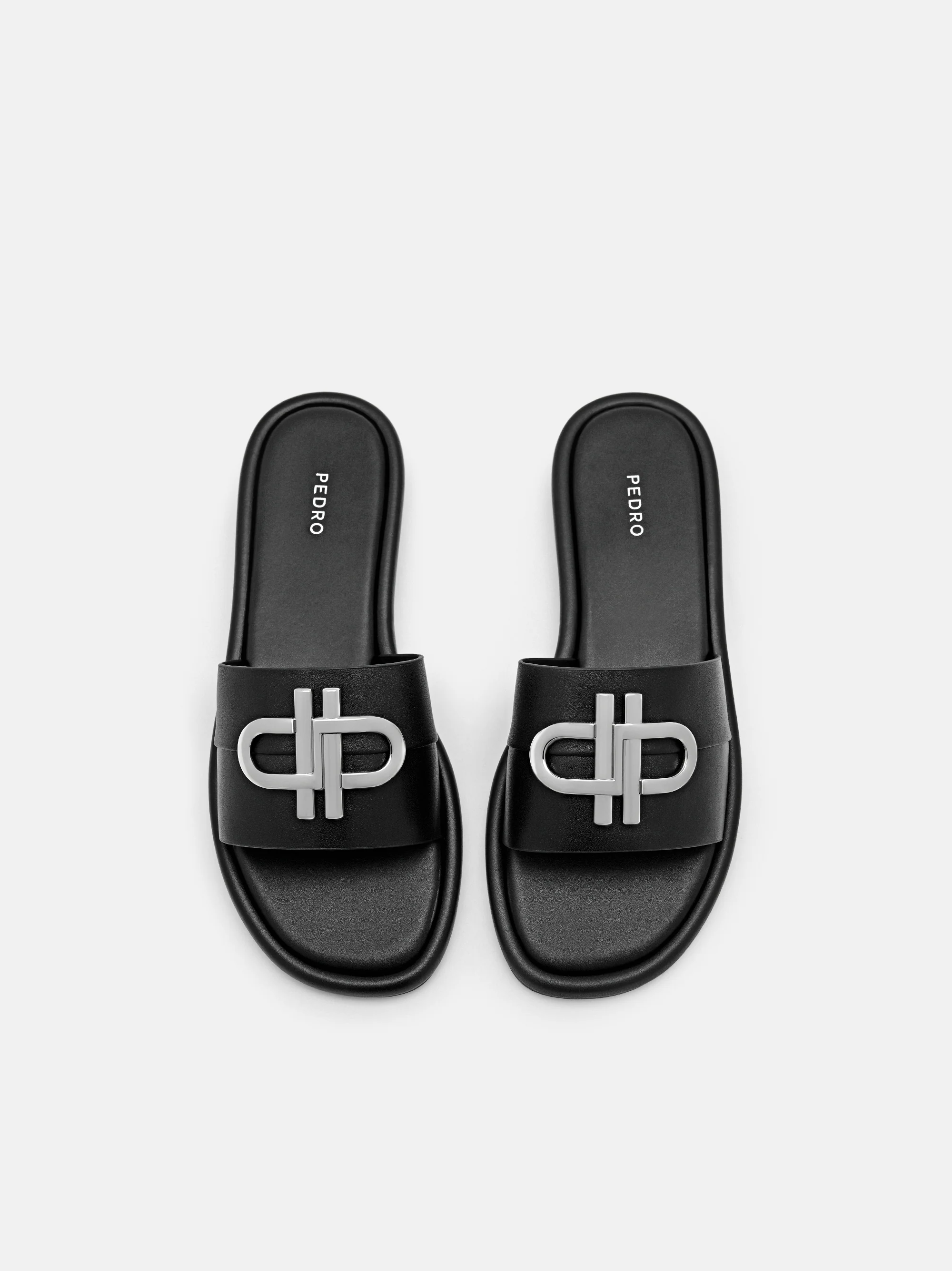 PEDRO Icon Leather Slide Sandals - Image 4