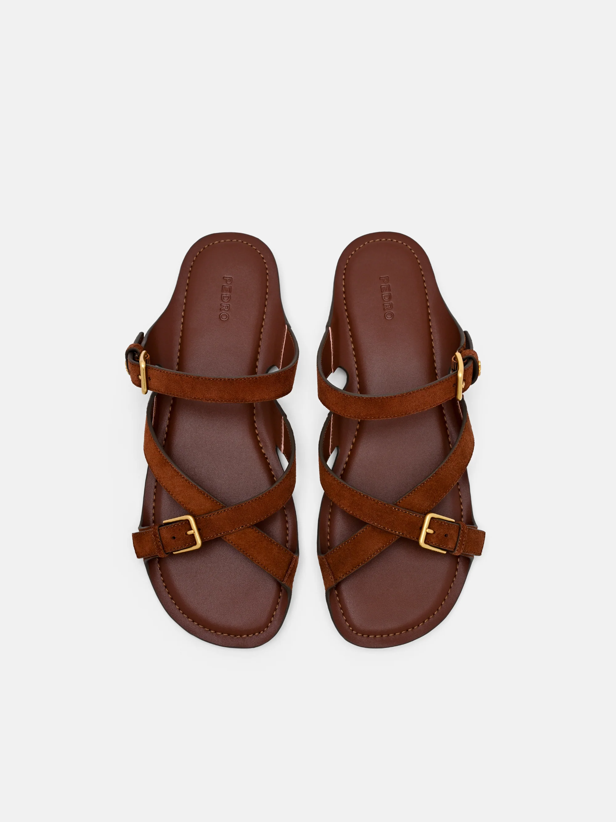 Leather Strappy Slide Sandals - Image 3