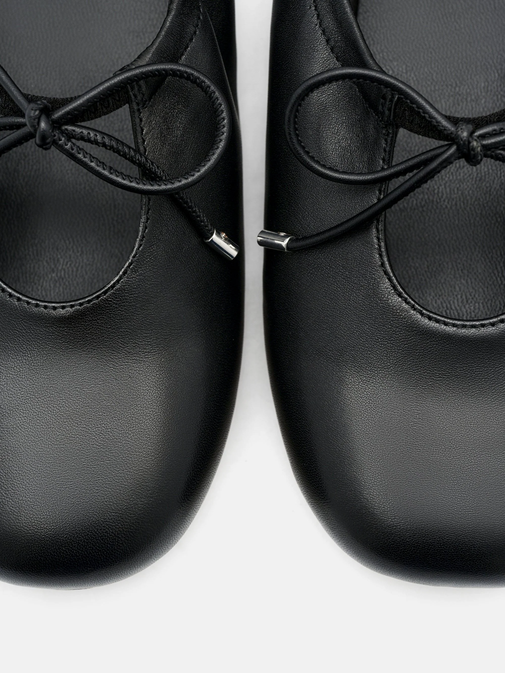 Leather Bowtie Ballerina Flats - Image 5