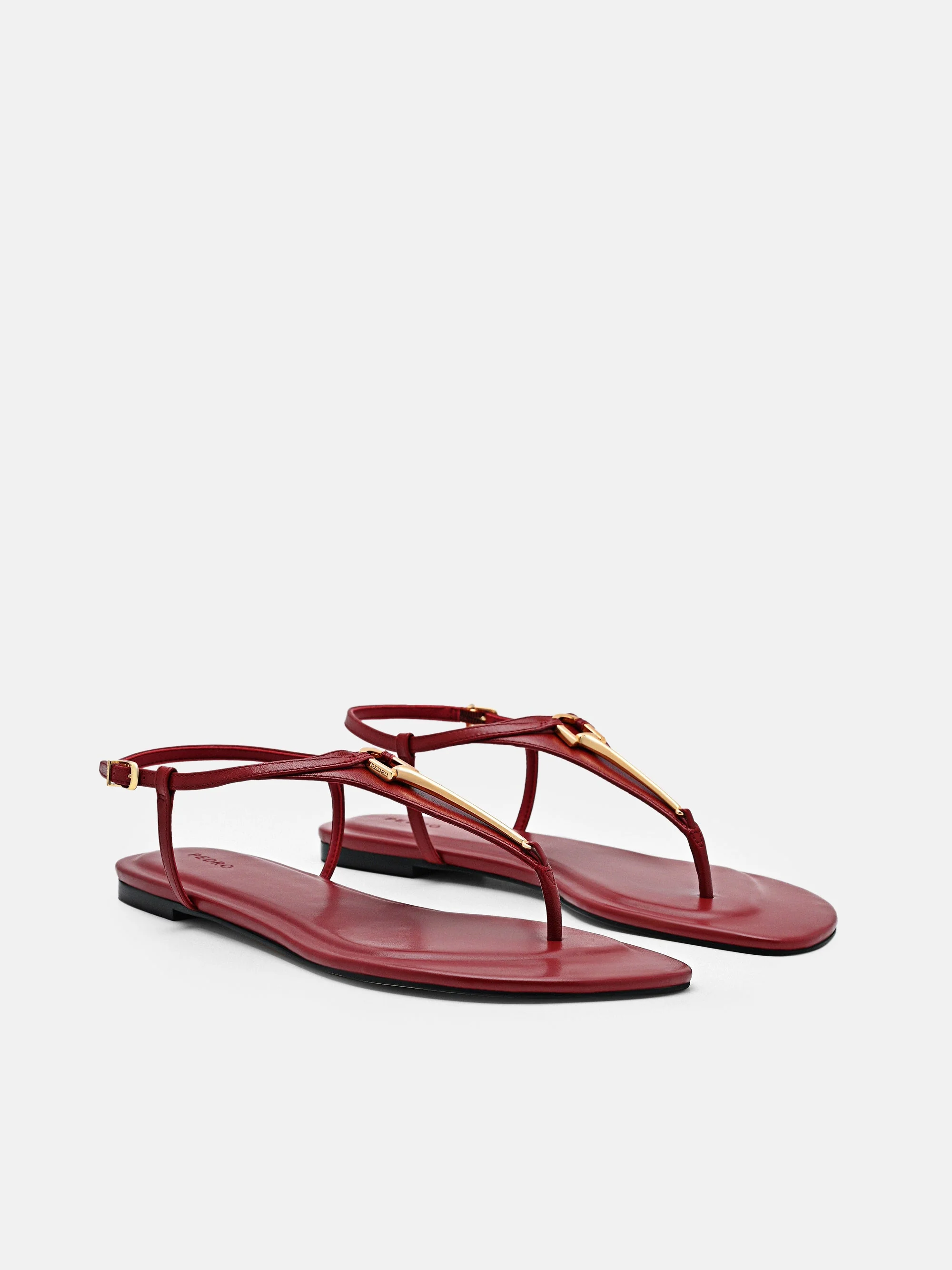 Leather T-Bar Sandals - Image 11