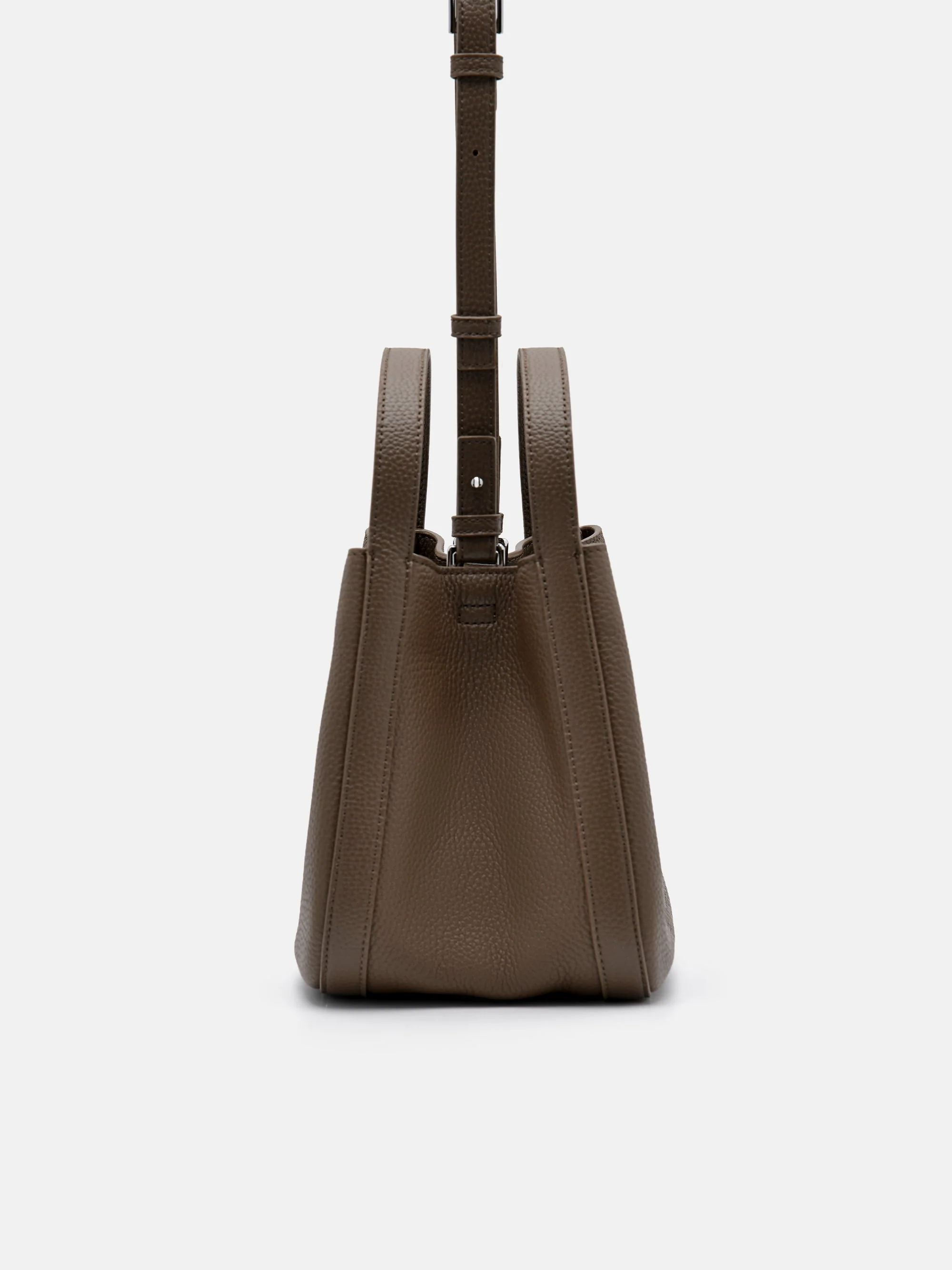 Dana Leather Bucket Bag - Image 5