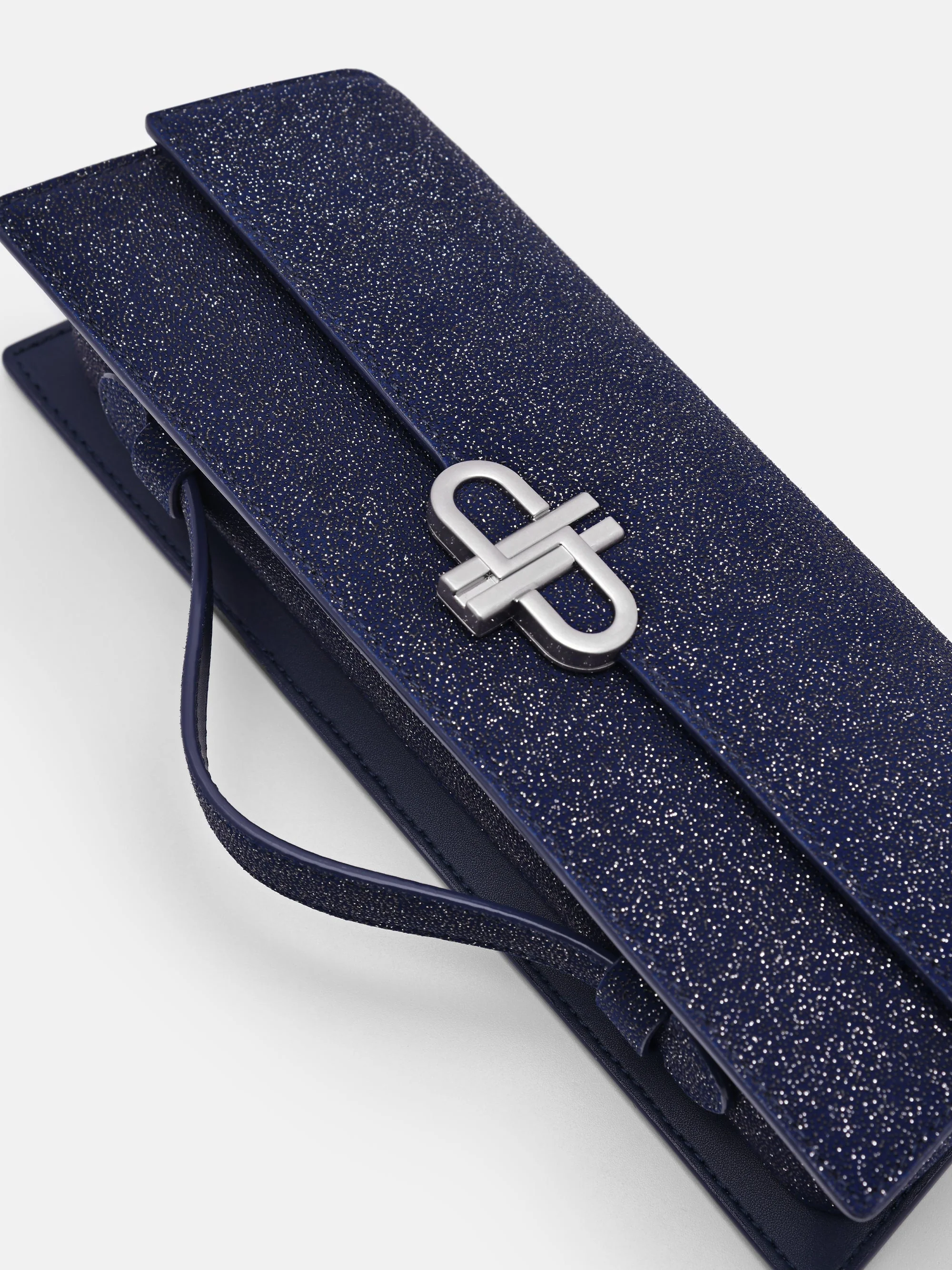 PEDRO Icon Glitter Suede Clutch Bag - Image 5