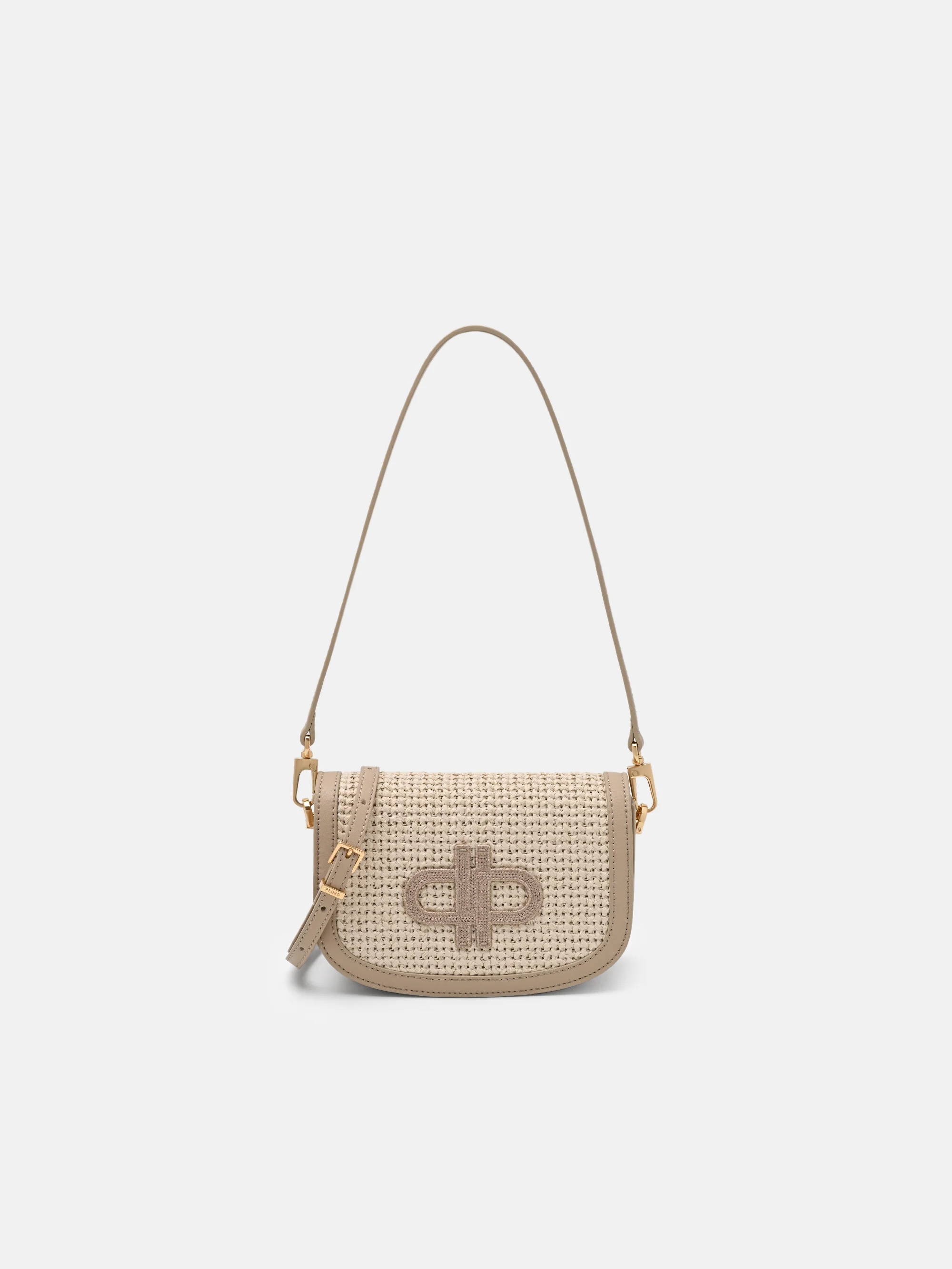 Duet Raffia Shoulder Bag