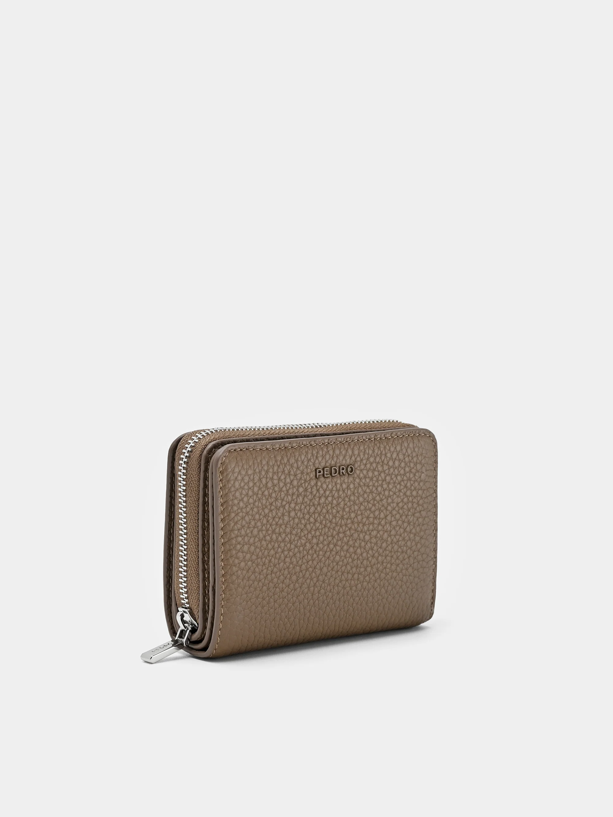 Tumbled Leather Bi-Fold Zip Wallet - Image 6