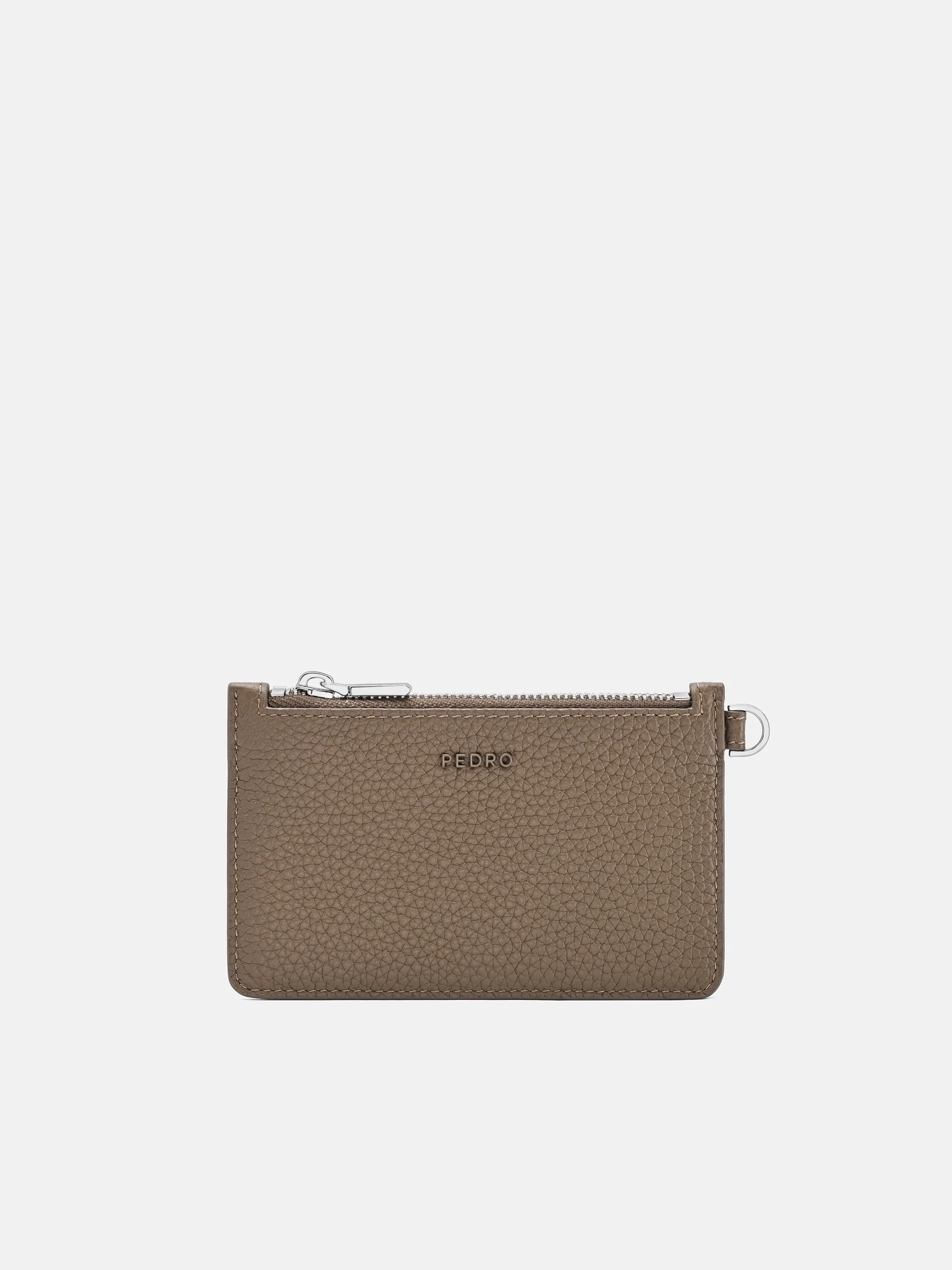 Tumbled Leather Zip Card Holder - Image 5